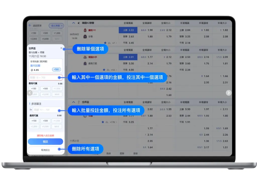 足球運彩 - 合併串關投注教學